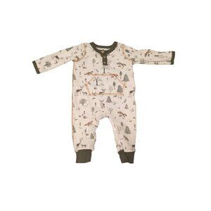Mud Pie Kids Camo Reindeer Bear Print Waffle Weave Knit Size 3-6 Months